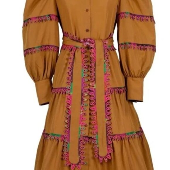 Brand NWT Celia B sz large Hasu dress sand Maxi Dress - Picture 2 of 4